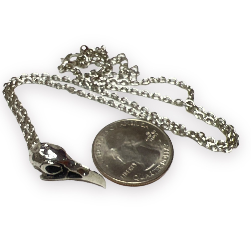 Baby Crow Skull Necklace OOAK